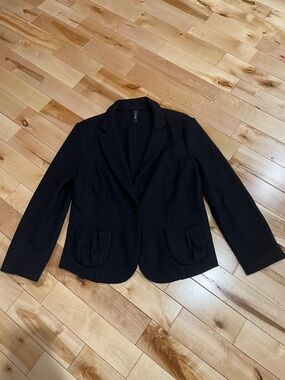 Marc Cain Women's Black Wool Cashmere Blazer